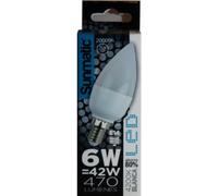 Bombilla reycar candle frost smd e14 6w 4200k 470 lumenes