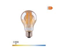BOMBILLA STANDARD CON FILAMENTO DE LED CRISTAL VINTAGE E27 6W 500lm 2000K LUZ CALIDA Ø6x10,6cm EDM