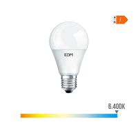 BOMBILLA STANDARD LED "12V" AC/DC E27 10W 1020lm 6400K LUZ FRIA Ø5,9x11cm EDM