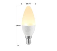 Bombilla vela LED de Lindby, E14, C35, 4,5 W, opal, 3000 K, juego de 3 EC:EPREL:1202788