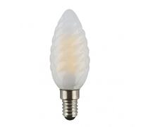 Bombilla vela rizada led fabriplus e14 4w 3000k luz cálida 360 lúmen