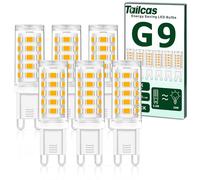 Bombillas G9 Led 3.5W, Equivalente 40W Bombilla Halógena Lámpara G9, 350LM Blanco Cálido 3000K Sin Parpadeo, No Regulable CRI>80, Ángulo De Luz De 360 para Iluminación Hogar, AC220-240V, Paquete De 6