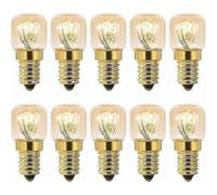 Bombillas incandescentes de 15 W, paquete de 10, T22, luz blanca cálida, para lámparas de sal, hornos y refrigeradores.