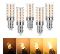 Bombillas LED E14 Regulables,Blanco Cálido 2700K,AC 220V, 3.5W Reemplazo 30-35W Bombillas Incandescentes,350LM Bombilla de Maíz, Lámpara de Ahorro de Energía Para La Iluminación del Hogar, Pack de 5
