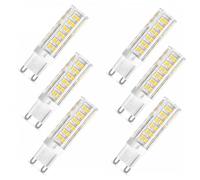 Bombillas LED G9 7W Equivalente a 56W Reemplazo de Halógeno Ahorro Energético CRI>80 Larga Vida Útil Sin Parpadeo Dormitorio Salón Cocina Pasillo No Regulable(Cool white 6000K,6 Pack)