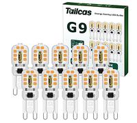 Bombillas LED G9 de 3w, Equivalente 30W Lampara Halógena, 16 Mechas de luz LED, Ángulo de Haz 360°, No Regulable, Sin parpadeo, 300LM AC220V-240V, Pack de 10 Unidade (Blancas Cálidas 3000K)