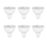 Bombillas LED GU5.3 5W 12V, Equivalente a Halogeno 50W, Blanco Neutra 4000K, 500 Lúmenes, MR16 Focos, 120°Ángulo de haz, No Regulable, Paquete de 6