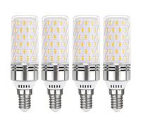 Bombillas LED Maíz E14 12W Blanco Cálido 3000K, 1450LM, Equivalente Lámpara Halógena 100W, Luz de 360 Grados, AC 230V, Mazorca LED Luz Cálida, No Regulable, Pack de 4