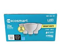 Bombillas LED regulables MR16 GU5.3 Ecosmart - Equivalente a 35 W, luz blanca brillante, paquete de 3