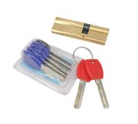Bombin Cerradura Soporte de entrada 65 70 80 90 95mm cilindro cerradura llave AB antirrobo puerta latón puro manija dormitorio extendido((32.5 57.5)90)