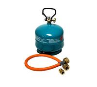 Bombona de gas propano butano de 2 kg + adaptador + manguera de transferencia juego de acción vacía rellenable