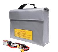 Bomefoi Bolsa de seguridad de la batería, recipiente de almacenamiento de batería de fuego, Protector de guardia de almacenamiento de baterías, Cajas de seguridad portátiles para transporte, bolsa de