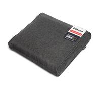 bomoe Lounge Cojines Jardin Exterior Respaldo Acolchado ratán | 50x40cm 8cm grosor antracita funda de almohada lavable protección UV cómodo salón muebles Cojín tumbona ilano