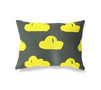 BonaMaison Fundas para Cojínes, Amarillo Neón-Humo Funda de Almohada para Sofá Coche Silla Oficina Cama Decorativa Moderna Decoración del Hogar, 35x50 Cm - Diseñado y Fabricado en Turquía