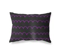 BonaMaison Fundas para Cojínes, Morado-Negro Funda de Almohada para Sofá Coche Silla Oficina Cama Decorativa Moderna Decoración del Hogar, 45x60 Cm - Diseñado y Fabricado en Turquía