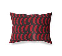 BonaMaison Fundas para Cojínes, Negro Rojo Funda de Almohada para Sofá Coche Silla Oficina Cama Decorativa Moderna Decoración del Hogar, 45x60 Cm - Diseñado y Fabricado en Turquía