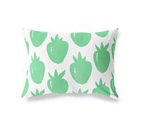 BonaMaison Fundas para Cojínes, Verde Petróleo-Blanco Funda de Almohada para Sofá Coche Silla Oficina Cama Decorativa Moderna Decoración del Hogar, 45x60 Cm - Diseñado y Fabricado en Turquía