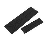 Bonbela Cucharas Medidoras Poligonales, 2 uds., Juego de Cucharas Magnéticas Planas Plegables 3 en 1 para Cocina Grande y Pequeña (Negra)