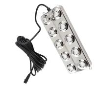 Bonbela Fogger Ultrasónico del Acero Inoxidable de la Cabeza 7L/H del | Generador de Niebla Silencioso para Estanque de 350 W con Fuente de Alimentación IP67, Cable de 5 M para Piscina de Rocalla