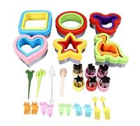 Bonbela Sandvi İç KesiCi 26 - Juego de escudos Sandvi y Ver Conjunto de Acero Inoxidable de Acero Inoxidable de Pan Galletas de Frutas de Verduras Formas de Moldes de Molde Forks Mezclar Stick