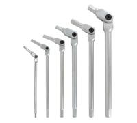 Bondhus Juego de llaves hexagonales HEX-PRO 08-0420 – cabeza pivotante, 3,4,5,6,8,10 mm, cromado