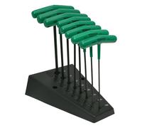 Bondhus 33024 Juego de 8 Star t-handles, Graduado longitudes, tamaños T9-T40