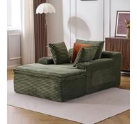 Boneless - Sofá cama, diseño de pana, color verde