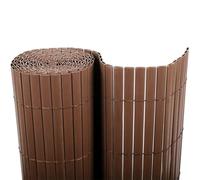 BONERVA | Cañizo PVC | Doble Cara | Valla de decoración Exterior para jardín y terraza (Chocolate, 1,5 x 3 Metros)