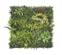 BONERVA Jardín Vertical Artificial Exterior 100x100 cm | Panel Jardín Vertical Ignífugo Clase B, Protección UV, Muro Verde Interior 1 m²
