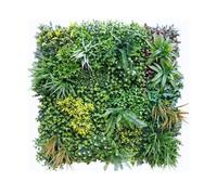 BONERVA | Jardín Vertical Artificial Mahón | Pack 1 Pieza 100 x 100 cm (1m²) | para Interior y Exterior | Muro Verde Artificial para hogar, restaurantes, oficinas, etc. | MAL1200