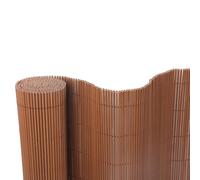 BONERVA | Mimbre PVC | Color Marrón | Valla de decoración exterior para jardín y terraza | Ocultación Exterior (1,5x3 Metros)