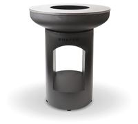 BonFeu BonBiza Schwarz: Chimenea de jardín con plancha integrada