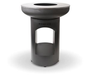 BonFeu BonBiza Schwarz: Chimenea de jardín con plancha integrada