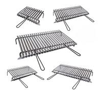BONGIOVANNI Graticola - Parrilla de barbacoa de acero inoxidable con kit de herramientas de recuperación de aceite gratuito y colector de aceite de vidrio, 40 x 35 cm