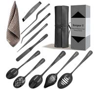 Bonigour Juego culinario de herramientas de chapado, kit profesional de 11 piezas de herramientas de chapado de chef profesional, utensilios de cocina, arte alimentario de cocina modernista, acero
