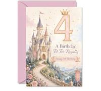 Bonita tarjeta de 4º cumpleaños, un cumpleaños apto para la realeza