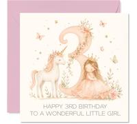 Bonita tarjeta de tercer cumpleaños, Sprinkle of Birthday Magic, unicornio