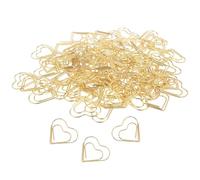 Bonitas grapas - Pinzas para papel pequeñas de metal dorado de 100 piezas | Abrazaderas decorativas para papel, separadores para archivadores para ordenar álbumes de recortes, documentos, notas