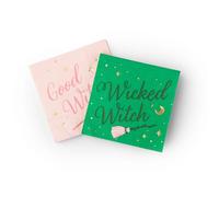 Bonjour Fête Good & Wicked Witch - Servilletas de papel pequeñas, servilletas de cóctel de Halloween de 3 capas, decoración de mesa de fiesta premium, decoraciones de Halloween espeluznantes y
