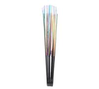 BONKZEBU Abanico Rave de Mano Plegable, Elegante Accesorio Colorido para Festivales y Fiestas de Baile EDM, Material de PVC, 1 Pieza