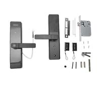 BONKZEBU Cerradura de Puerta con Huella Dactilar, Entrada Inteligente sin Llave, Desbloqueo Biométrico para Puertas de Madera de 4-8cm de Grosor, Aleación de Aluminio, 1 Paquete