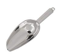 BONKZEBU Cuchara de Hielo de Metal Multifuncional de Acero Inoxidable, Pala de Hielo, Cuchara de Frutas Secas en Granos de café, con Ergonómico y Bucle para Colgar, para Coc (8 onzas)