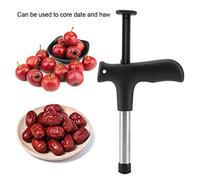 BONKZEBU Descorazonador de Dátiles de Acero Inoxidable, Hoja Antioxidante | Descorazonador de frutas con de ABS, seguro para perforar agujeros de , para dátiles y espino, herramienta de cocina