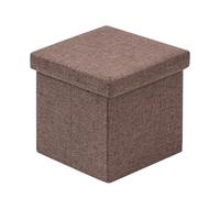 Bonlife Baúl Polipiel Cajas de Almacenaje Mesas Plegables Pequeñas Apoya Pies Oficina Banquetas para Dormitorio Sofas de Salon (Marrón-1)