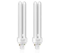 Bonlux Bombillas G24D-2 18W 2 Pines, Lámpara Tubo Fluorescente PLC 2U PLC 840 Ahorro de Energía, 4000K Blanco Neutro Fluorescente Cocina, No Regulable para Baño, Dormitorio, Pasillo, 2 Unidades