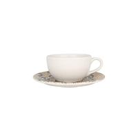 Bonna Mesopotamia - Tazas de café y platillo - 250 cc - Porcelana - Juego de 6