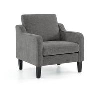 Bonnlo Sillón de Salón, Butaca Moderna para Sala de Estar, Sofá Individual con Cojín Grueso y Patas de Madera, Sillón Individual Cómodo, para Salón, Oficina y Dormitorio, Gris