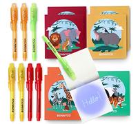 BONNYCO Boligrafo Tinta Invisible y Libreta Animales de la Selva, Pack de 8 Regalos Cumpleaños Niños Colegio. Detalles Cumpleaños Niños, Relleno Piñata. Regalos Alumnos Primaria Fiesta Infantil