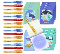 BONNYCO Boligrafo Tinta Invisible y Libreta de Animales Oceano, Pack de 16 Regalos Cumpleaños Niños Colegio. Detalles Cumpleaños Niños, Relleno Piñata. Regalos Alumnos Primaria Fiesta Infantil