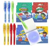 BONNYCO Boligrafo Tinta Invisible y Libreta de Superheroes, Pack de 8 Regalos Cumpleaños Niños Colegio. Detalles Cumpleaños Niños, Relleno Piñata. Regalos Alumnos Primaria, Fiesta Infantil